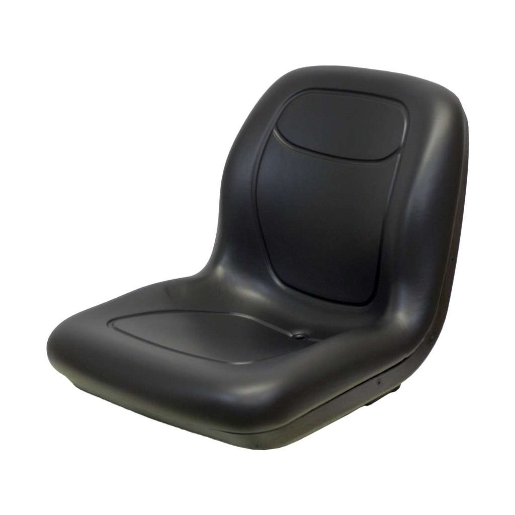 Black Seat w/Flip Up Armrests & Seat Rails Fits John Deere Replaces AM107759
