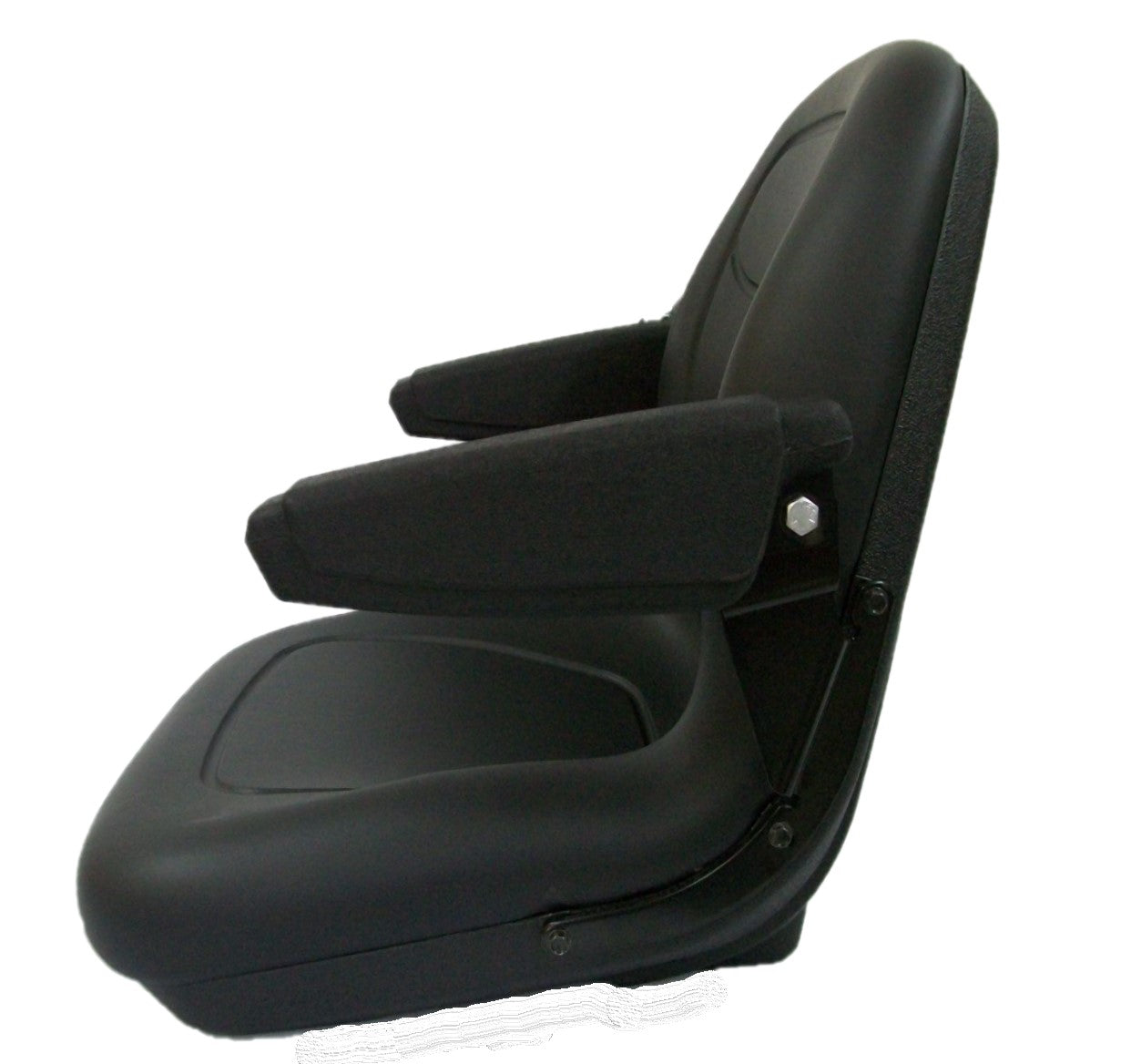 Black Seat w/Flip Up Armrests & Seat Rails Fits Bobcat Replaces 102707301CC