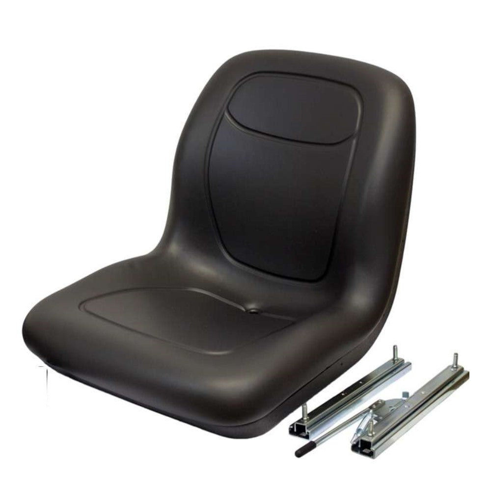 Uni Pro Black Bucket Seat w/ Pair of Slide Rails  Fits Bobcat