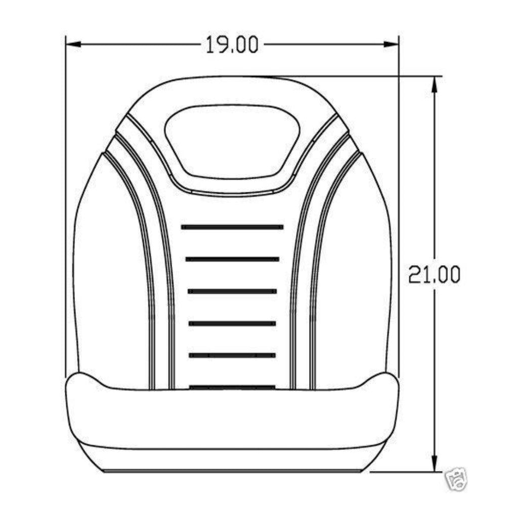 Black Seat Fits John Deere Skid Steer 675 675B 4475 5575 6675 7775 8875 CT315