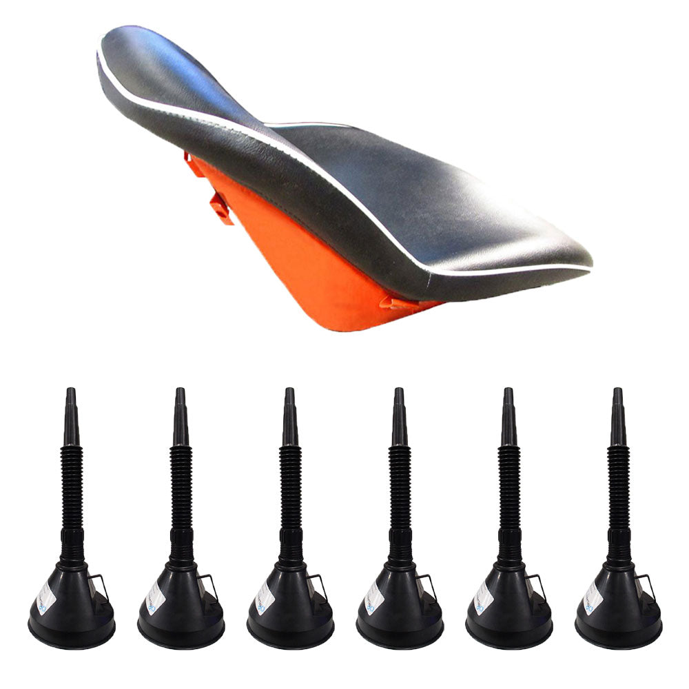 KT-SEQ90-0022 - Black / Orange Seat Assembly(Indents in Seat) w/ 6 Funnels