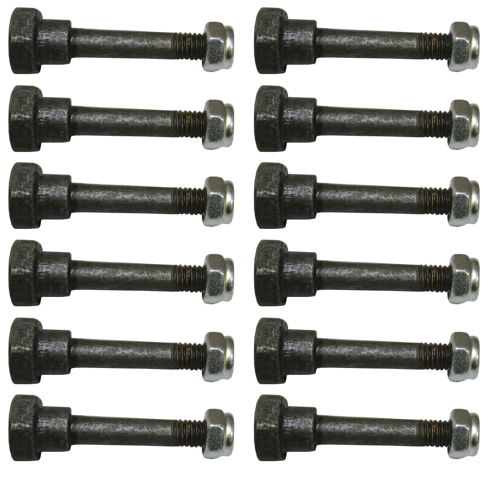 Set Of 12 Shear Pin With Nut, 2" X 1/4" Fits Universal Products Models