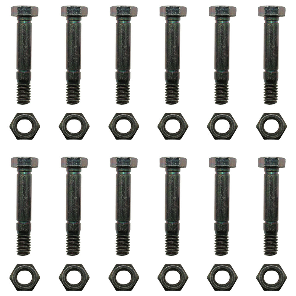 QTY 12: 2" x 5/16" Shear Pin with Nut  Fits Ariens Replaces 510015