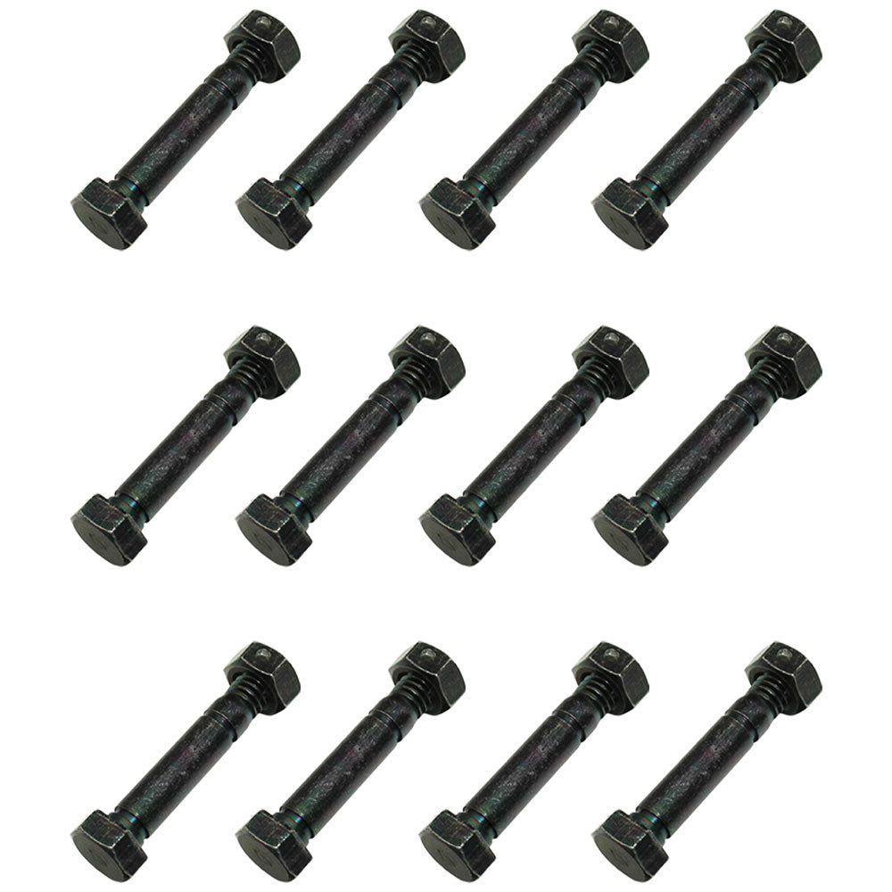 QTY 12: 2" x 5/16" Shear Pin with Nut
 Fits John Deere Replaces AM122156