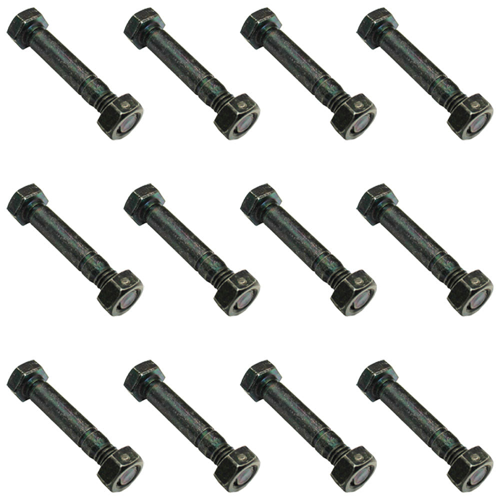 QTY 12: 2" x 5/16" Shear Pin with Nut  Fits Stiga Replaces 1812-9004-01