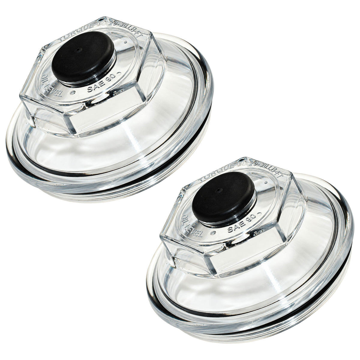 Set of (2) 4.00" O.D. Screw-In Oil Cap Includes O-Ring and Plug for Trailer 9-15K Hubs