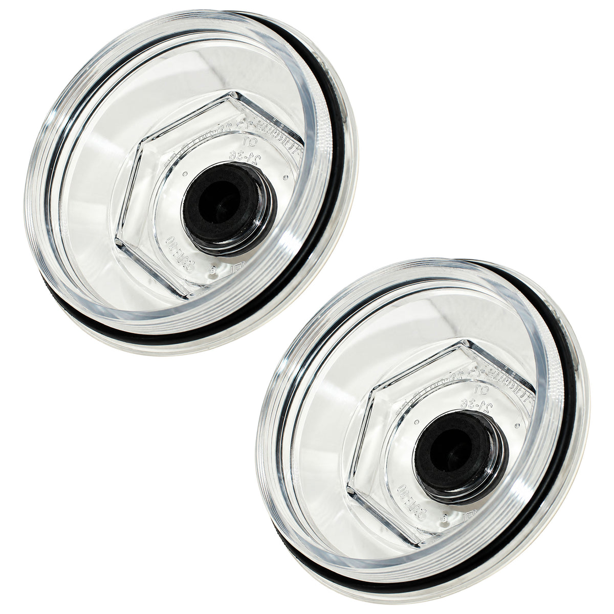 Set of (2) 4.00" O.D. Screw-In Oil Cap Includes O-Ring and Plug for Trailer 9-15K Hubs
