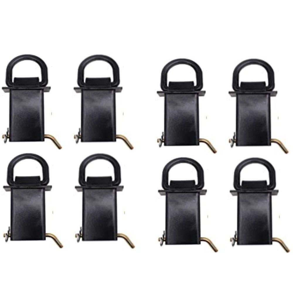 Heavy Duty Adjustable Trailer Stake Pocket D Ring 5400 Lbs Load Limit 8 Pack