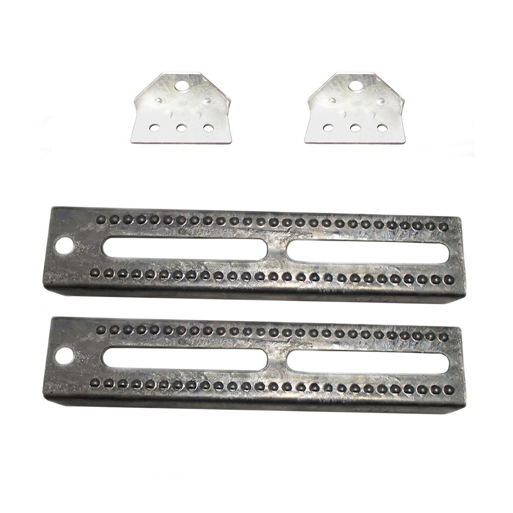 Pair of Boat Trailer 12" Bolster Bunk Brackets w/ Swivel Top Angle Brackets