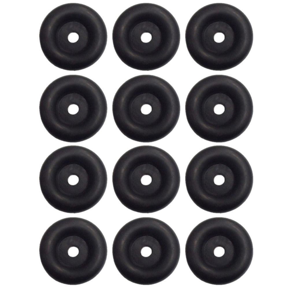 Twelve (12) Cargo Trailer Ramp Door Replacement Black Rubber Bumper 2.5 ' Round