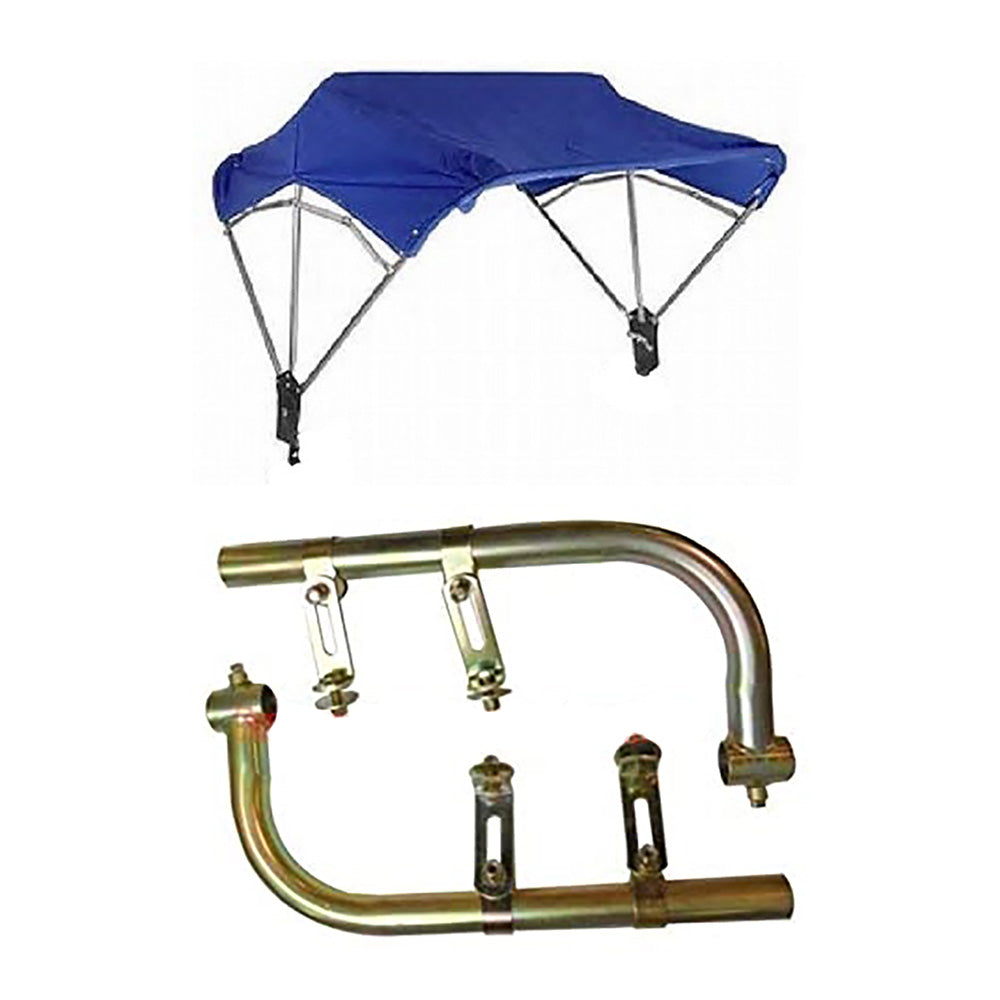 Blue Complete 3 Bow 40" Tractor Umbrella Buggy Top w/ Fender Mounts TBT3 405471