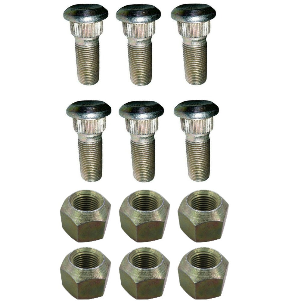 Qty 6: Front Wheel Stud & Wheel Nut Fits Farmtrac Replaces ESL11793