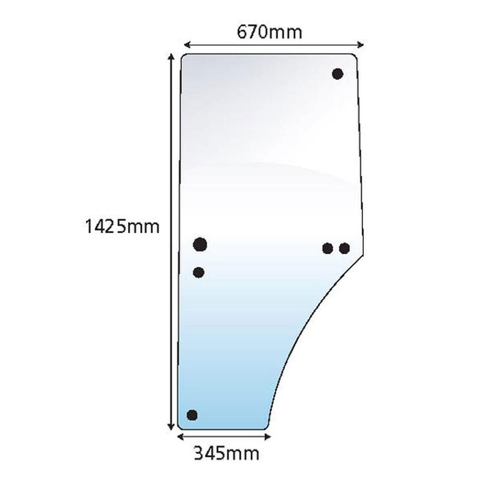 Fits John Deere Parts LH Door Glass L169102 6430, 6420S (European),6420,6415,641