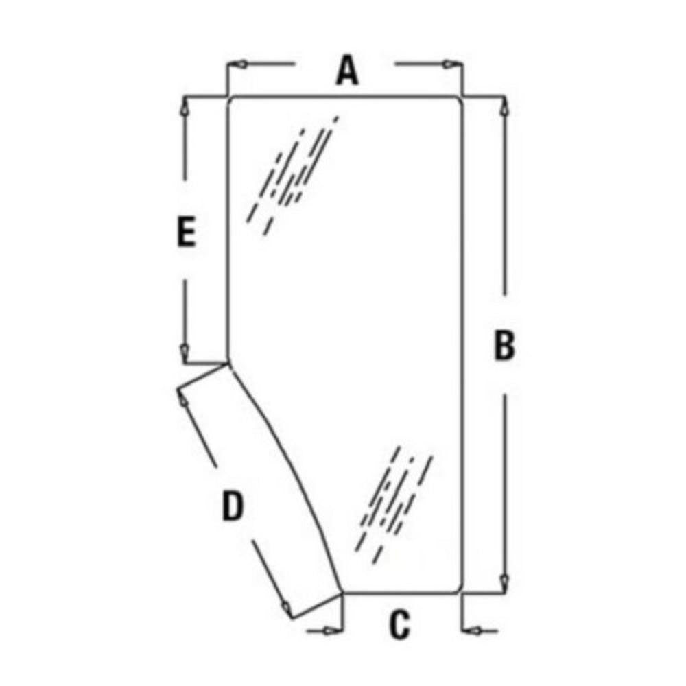 Left Hand Door Glass Fits John Deere Replaces L169102