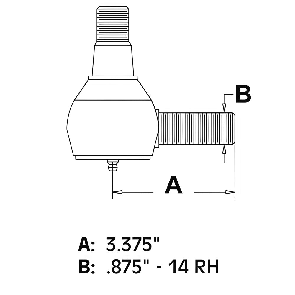 L59042 Power Steering Cylinder End Fits Case 2390 2090
