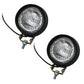 2 Pack 12 Volt 5" Round Halogen Flood Work Light for Backhoe Loader 55 Watt Bulb
