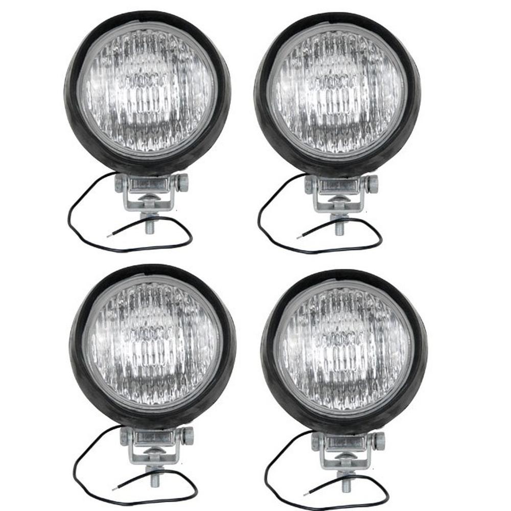 Qty 4: Headlamp with H3 Bulb Fits Universal Replaces L505-12V