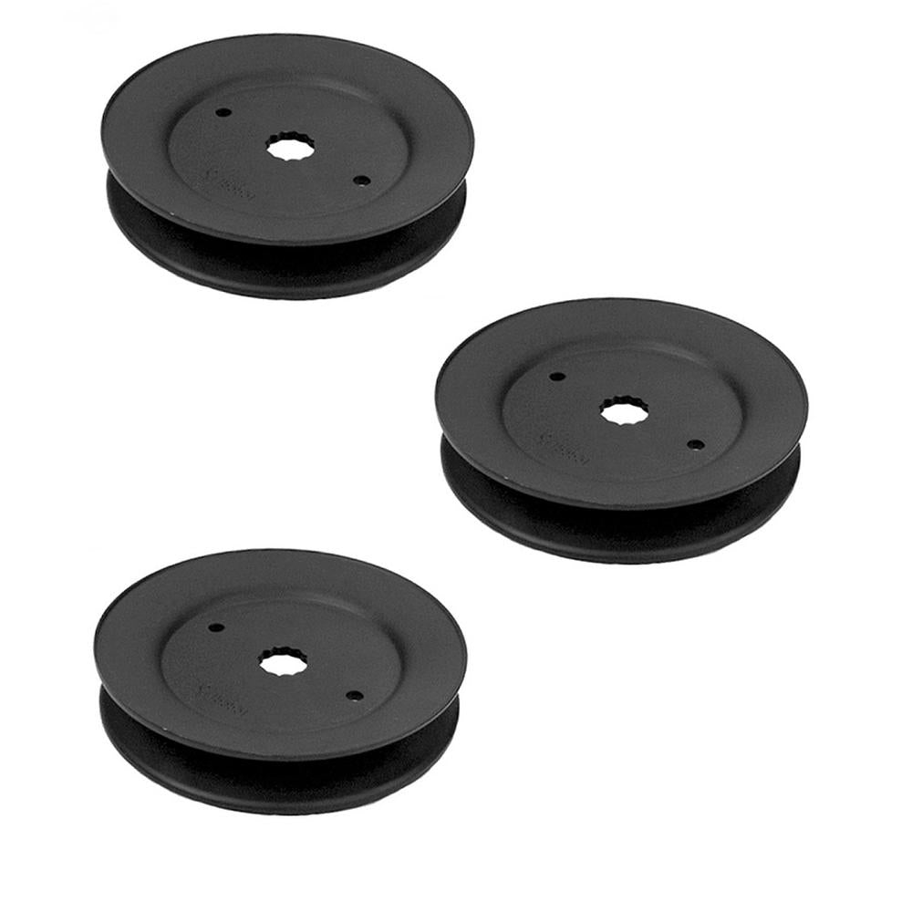 (3) Spindle Pulley Fits Craftsman Fits Husqvarna 153535 129861 173436 177865
