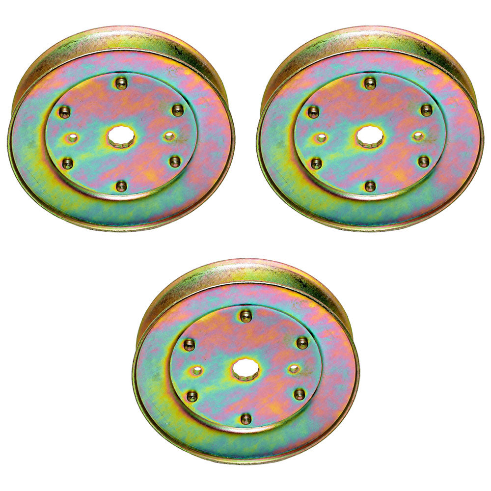 3PK Mandrel Pulley Fits Craftsman 42" 50" 54" Deck 173436 153535 532153535