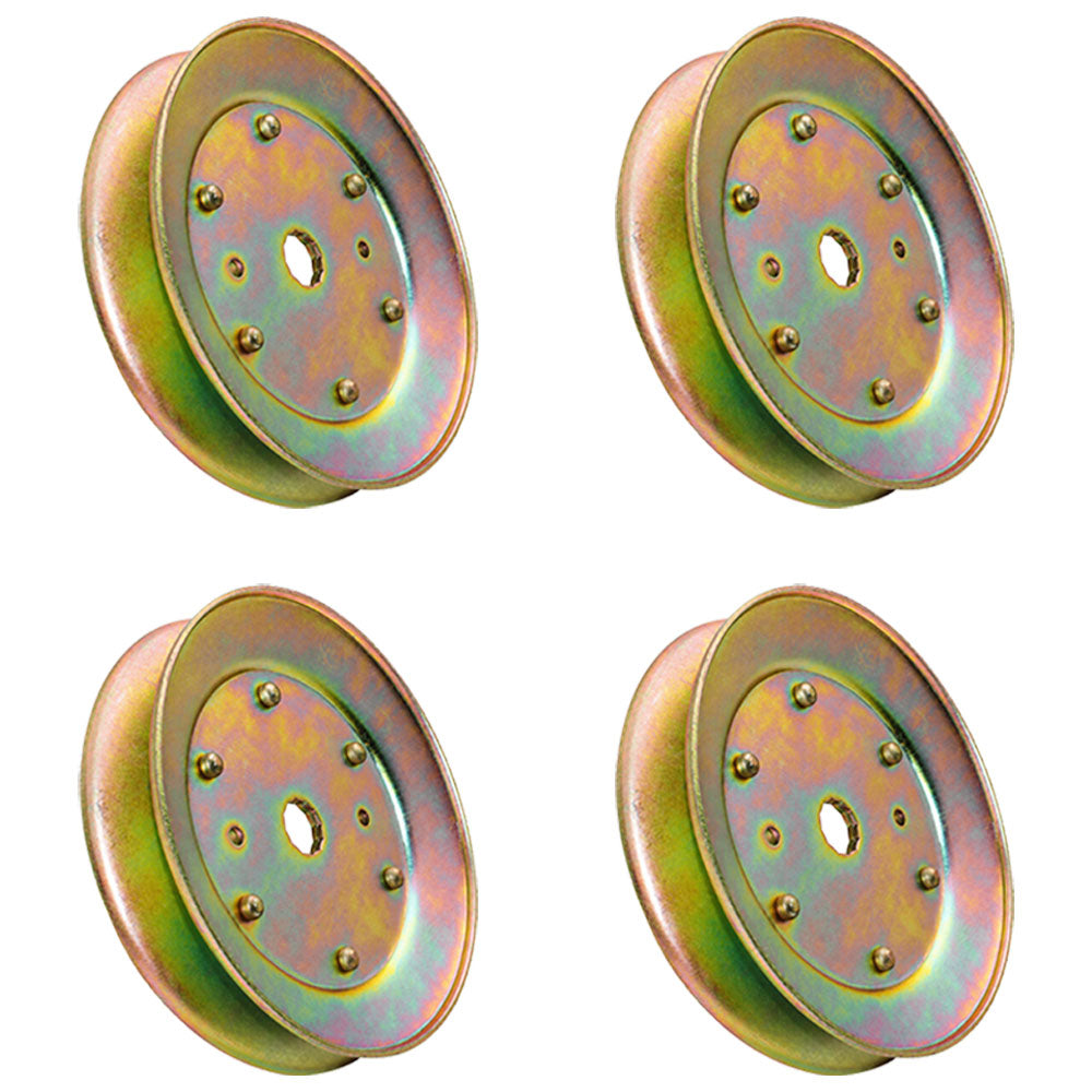 Qty 4: Spindle Pulleys Fits AYP Replaces 129861