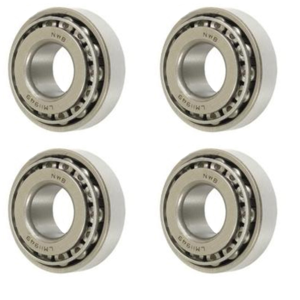 Qty. 4: Bearing Cone & Cup
 Fits Walker Replaces LM11910