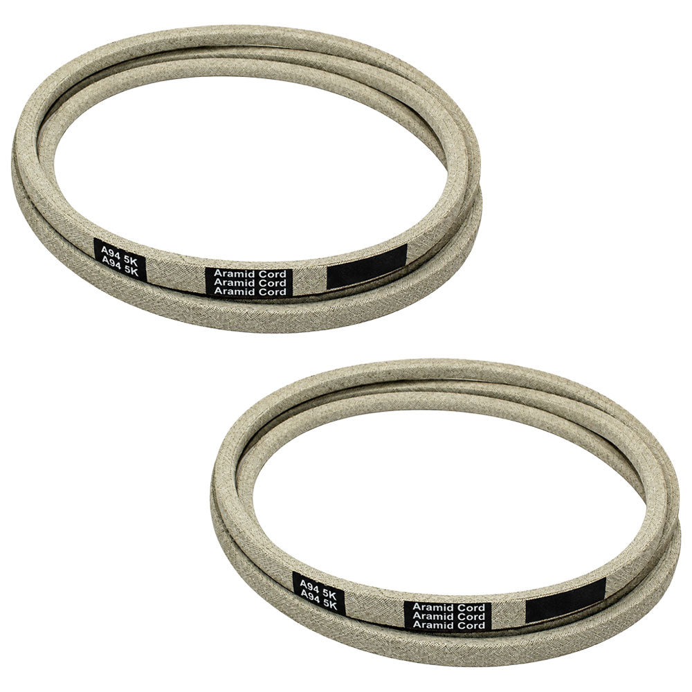 Qty 2: Deck Drive Belt Fits Sears Replaces 954-04060B Made with Aramid