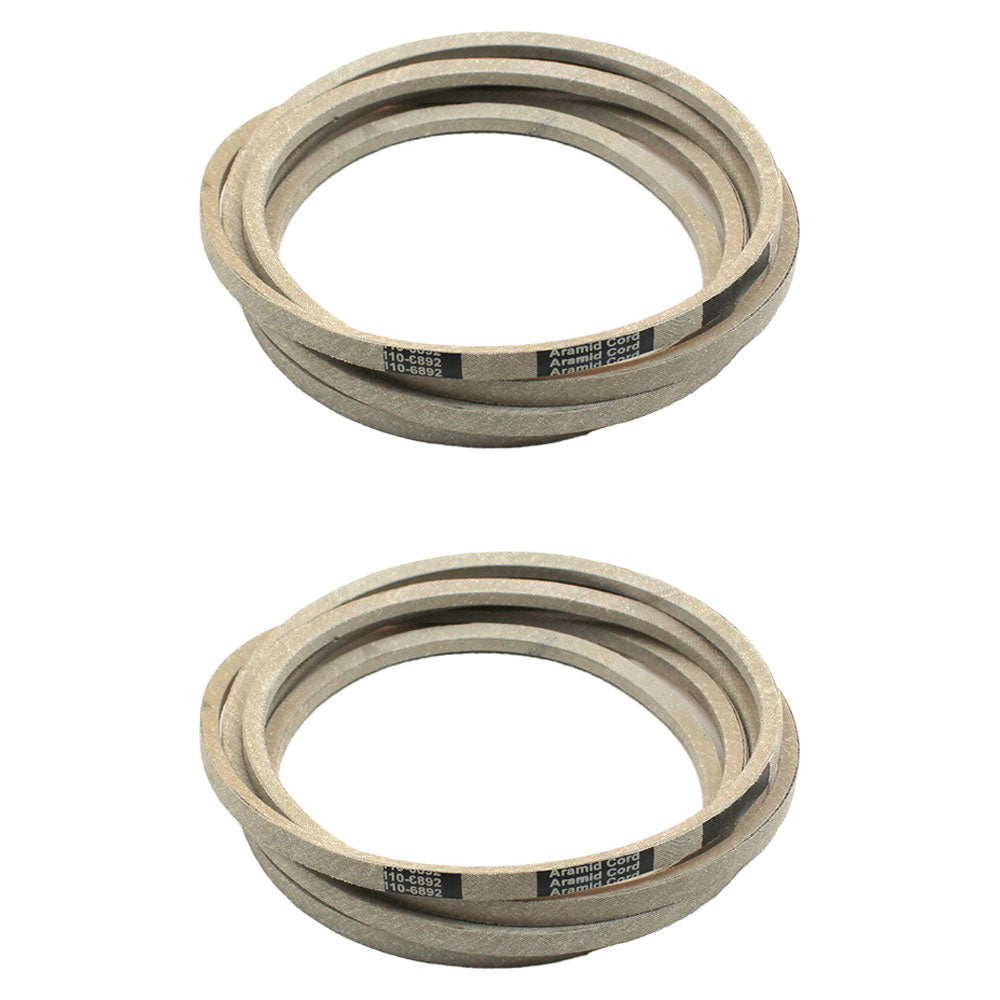 (2) Belts Fits Toro 110-6892 50" TimeCutter Z Mower - 1/2" x 140"