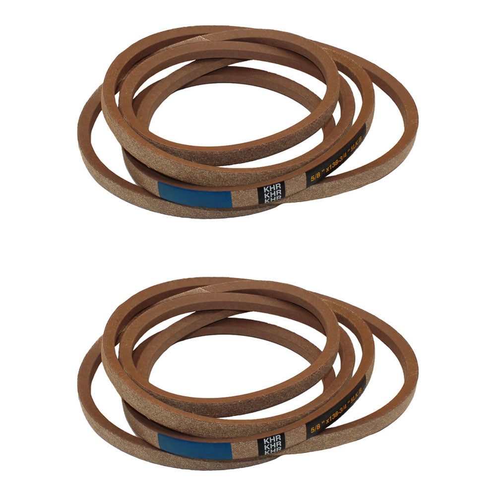 (2) Mower Belts Fits Husqvarna 532197242 Fits Craftsman 197242 5/8x138"