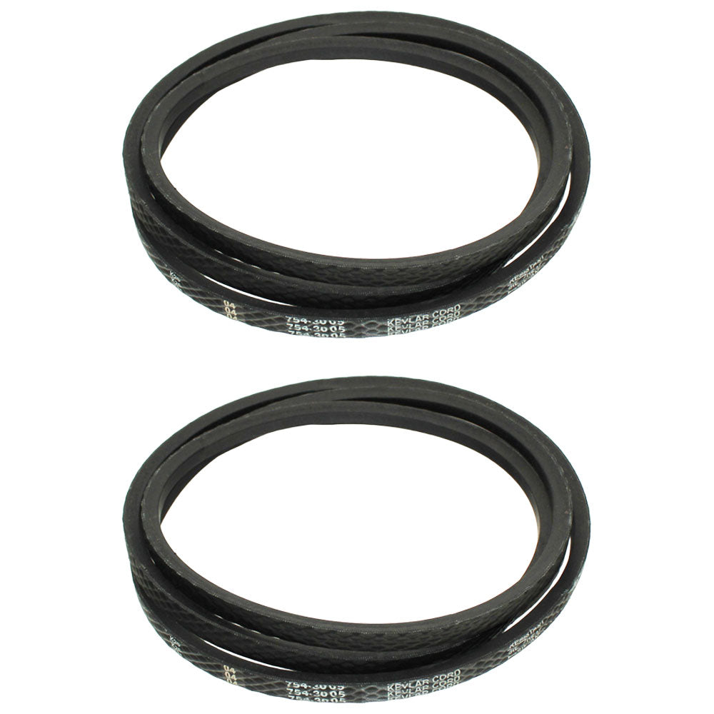 Two Deck Drive Belts For MURRAY 40" 42" Cut Lawn/Garden Tractor 1989+ Side Disch