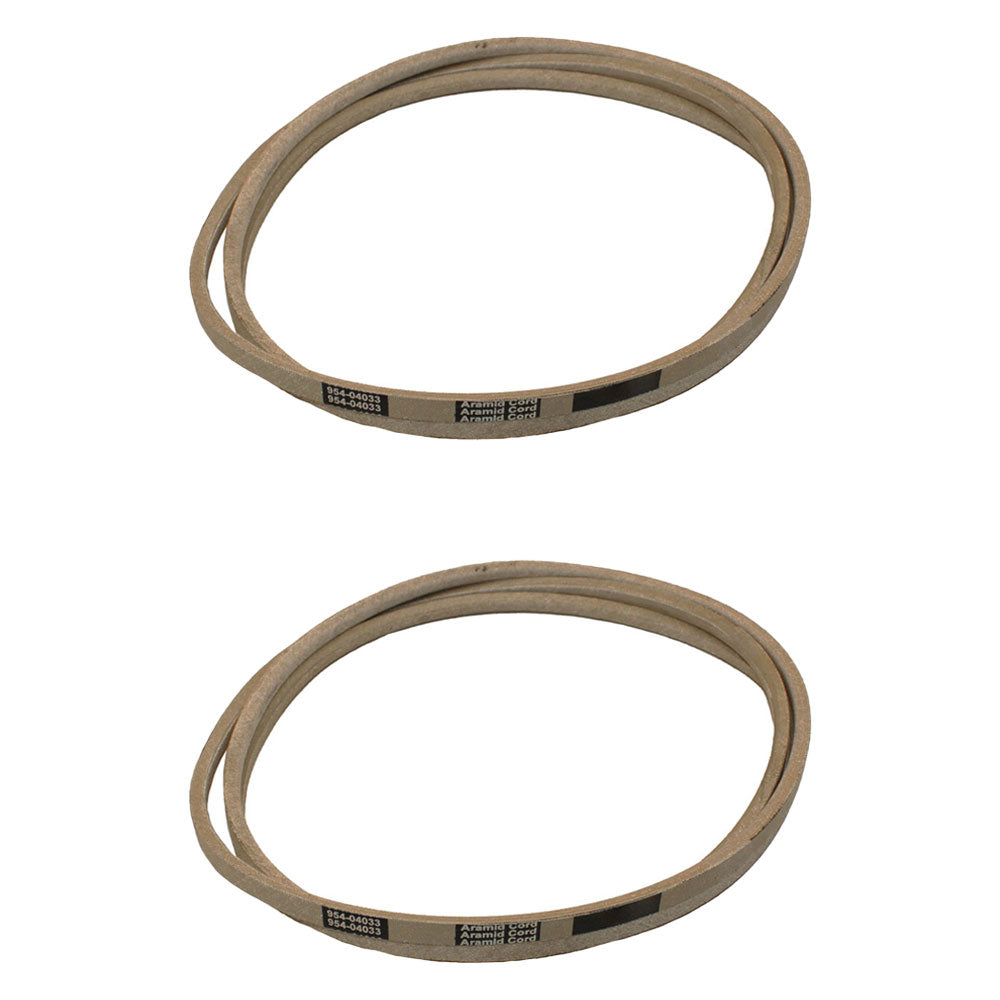 Qty 2: Deck Drive Belt Fits Cub Cadet Replaces 754-04033 Made with Aramid