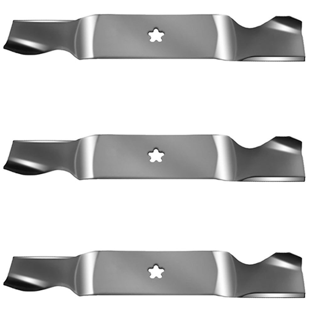 set of 3 Mower Blades Fits Craftsman Fits Husqvarna Fits Poulan Pro 54" Fits AYP