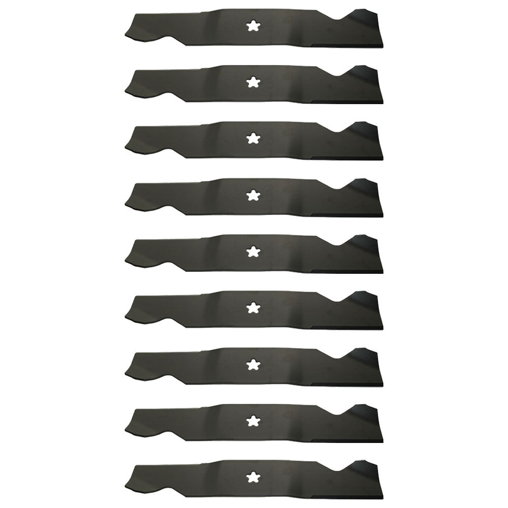 9 Notched Mower Blades for AYP Roper Fits Husqvarna 187254 187256 532187256 54"
