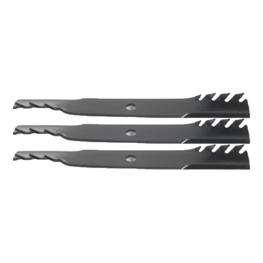 Qty 3: Toothed Mulching Blade
 Fits John Deere Replaces 302-622