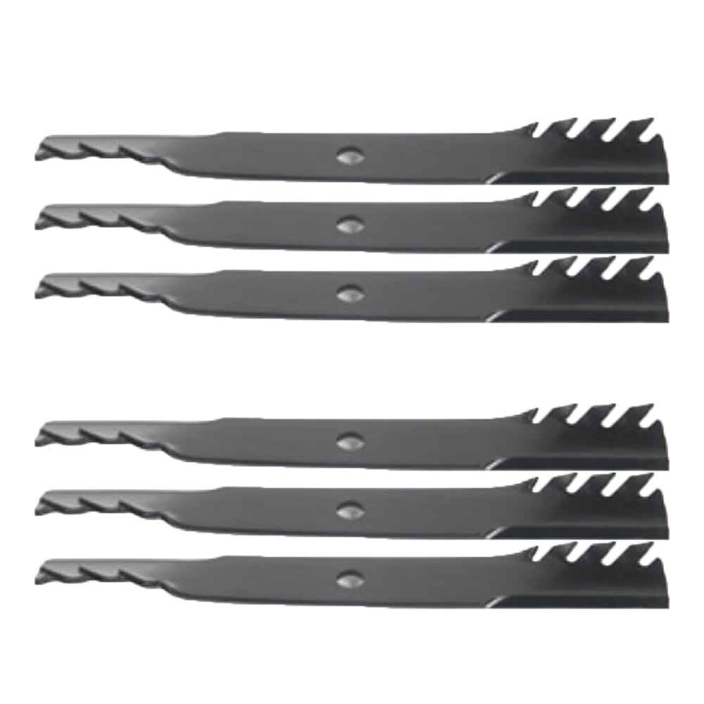 Qty 6: Toothed Mulching Blade Fits John Deere Replaces 302-622