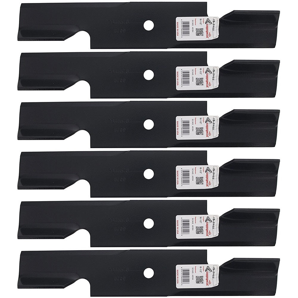 (6) Notched Blades Fits Wright Stander 32" Decks 501121871 71440002 71490001
