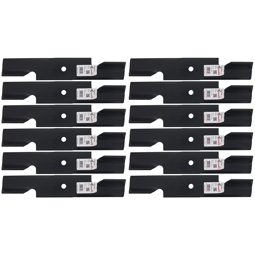 Qty 12: Notched Mower Blade Fits Universal Products Replaces 21871