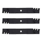M143520 M145516 3PK Toothed Mulching Blades Fits John Deere 54" Riding Mowers