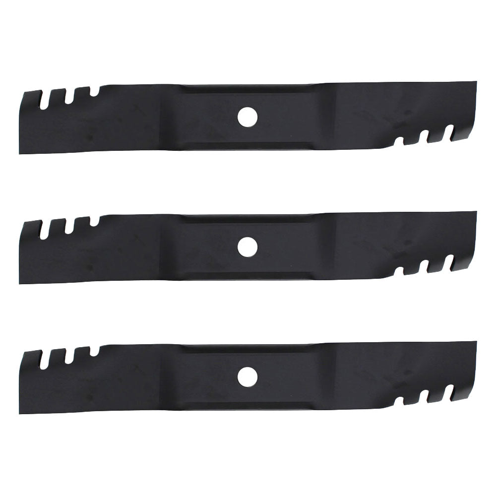 M143520 M145516 3PK Toothed Mulching Blades Fits John Deere 54" Riding Mowers