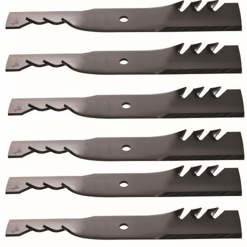 6-Pack Toothed Mulching Blades Replaces Dixie Chopper 30227-50(V) for 50" deck