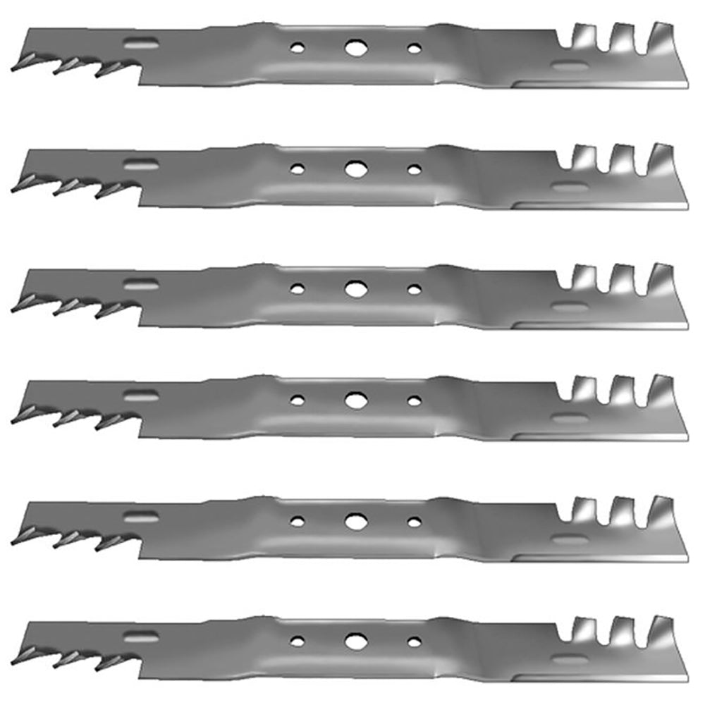 Six (x6) New Mulching Blades B1PD5045 Fits John Deere Riding Mowers L105 L108