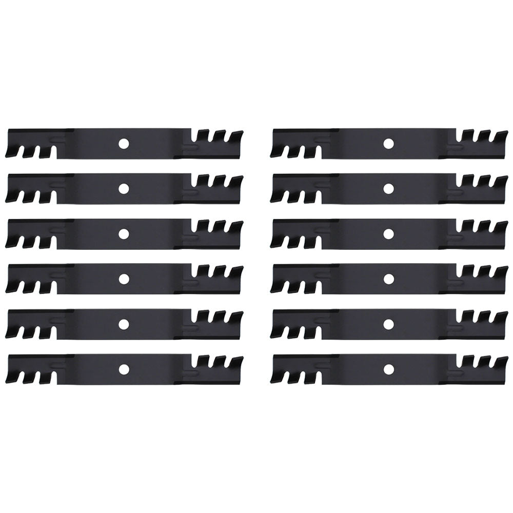 (12) Toothed Mower Blades Fits John Deere ZTrak Z525E Z535M Z540M Z375R M143520