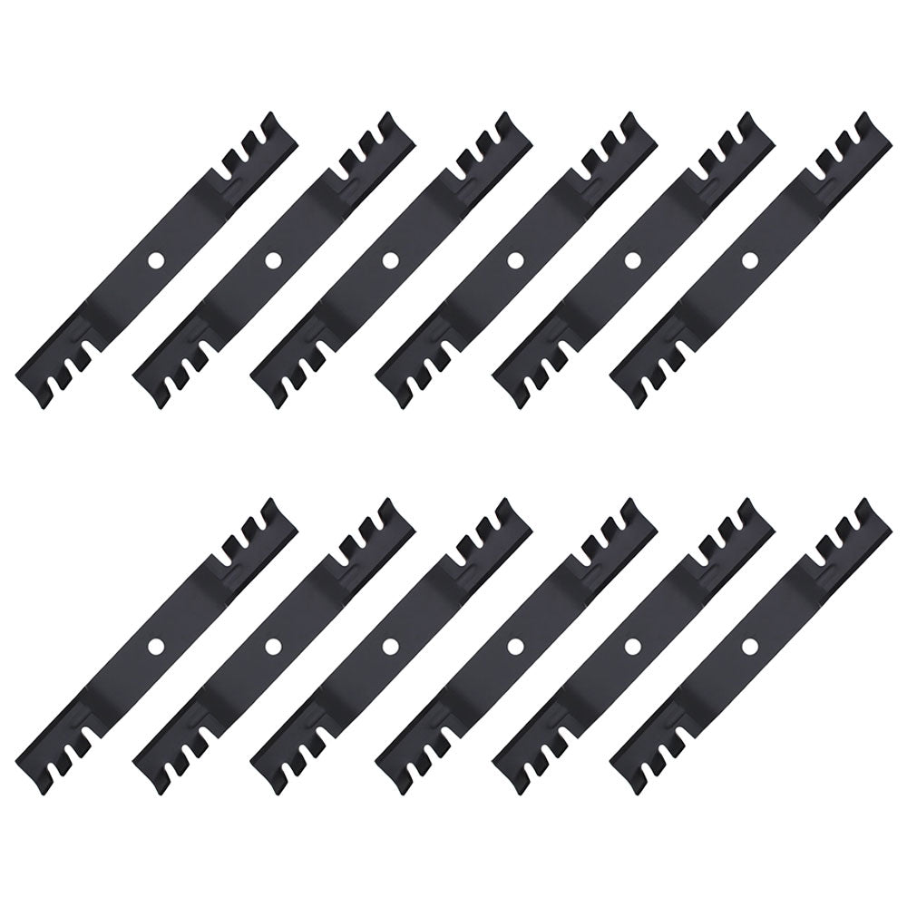 (12) Toothed Mower Blades Fits John Deere ZTrak Z525E Z535M Z540M Z375R M143520