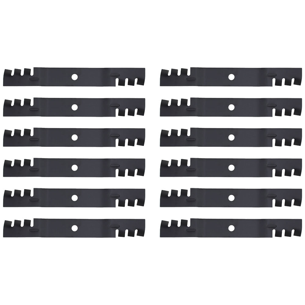 (12) Toothed Mower Blades Fits John Deere ZTrak Z525E Z535M Z540M Z375R M143520