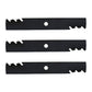 Qty 3: Toothed Mower Blade Fits John Deere Replaces AM137757