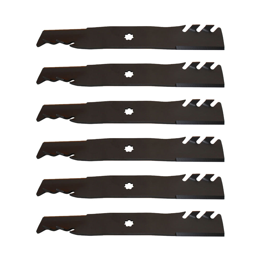 6PK Mulching Blades 48" Fits John Deere GX21784 LA145 LA140 LA165 X140 D140