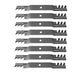Qty 8: Toothed Mulching Mower Blades
 Fits Husqvarna Replaces 578431911