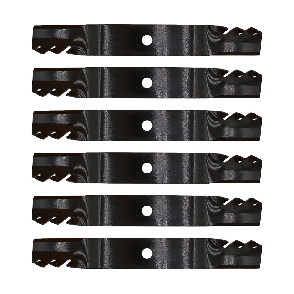 Qty 6: Toothed Mower Blade Fits John Deere Replaces 96306