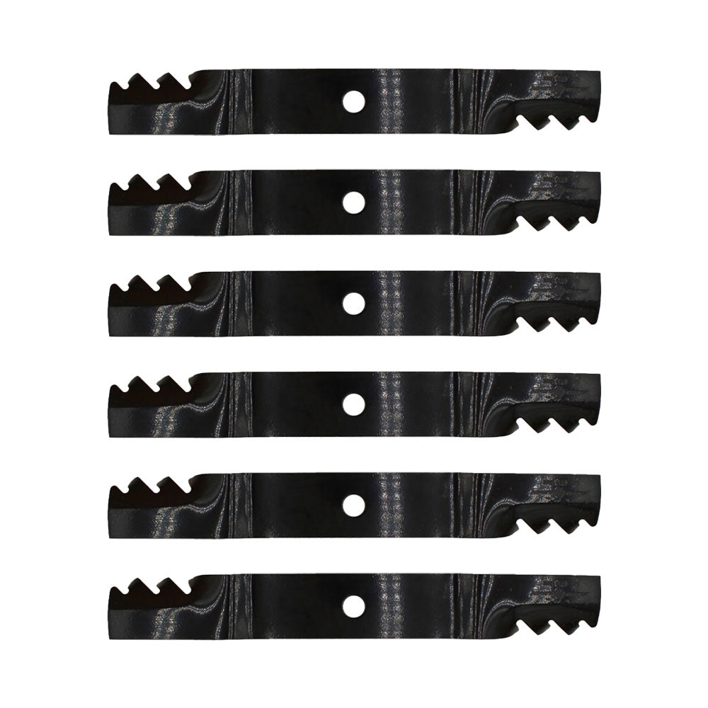 Qty 6: Toothed Mower Blade Fits John Deere Replaces 96306