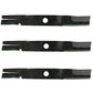 Set of 3 XHT 54" Mower Blades to fit Fits Kubota K5619-34350 RCK54GR ZD321N
