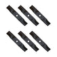 6 Pack of Iron Mower Blade Set Fits John Deere Ztrak New Commercial